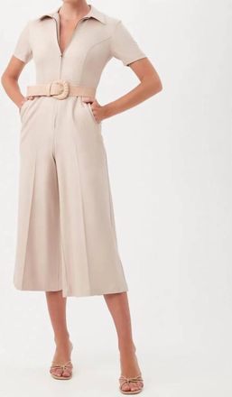 Trina Turk Jannise 2 Jumpsuit In Flawless Beige
