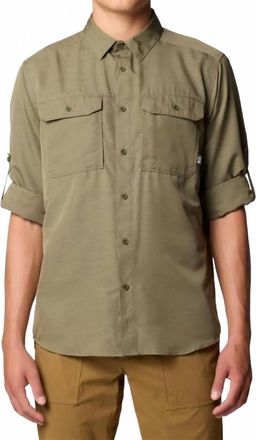 Mountain Hardwear Canyon Long Sleeve Shirt In Stone Green