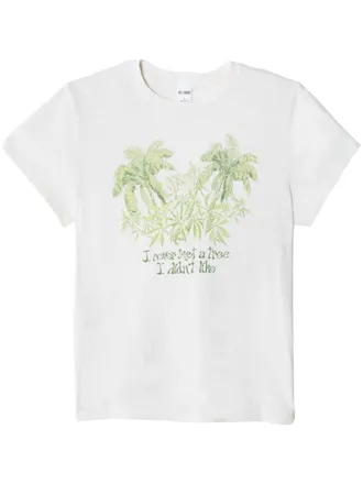 Re/Done Classic Tree-print T-shirt - women - Cotton - M - White
