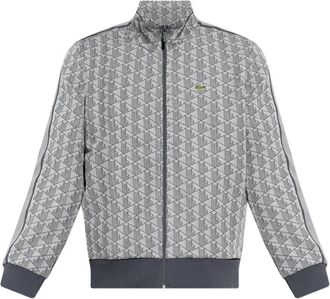 Lacoste Sudadera con cremallera y monograma Jacquard Paris - Sweatshirts & Hoodies - Hombre - Gris - S