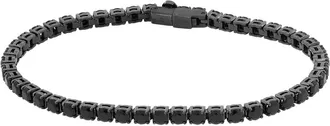 Swarovski Matrix Ruthenium Plated Tennis Bracelet, Size XL