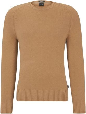 HUGO BOSS Maglio Kasjmier Trui - Heren - Cashmere truien - Beige - M - Kasjmier - Truien & Vesten