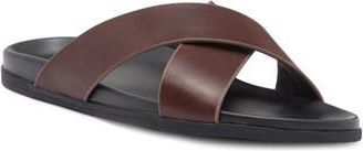 Blake McKay Jake Cross Strap Leather Sandal in Brown at Nordstrom Rack, Size 8