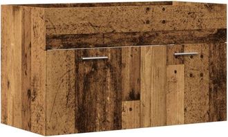 vidaXL Mueble de lavabo madera ingeniería envejecida 90x38,5x46 cm Vidaxl