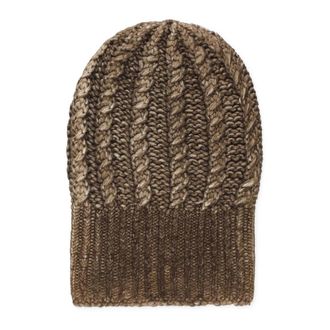 Avant Toi Gebreide en geribbelde muts - Dames - Hoeden - Bruin - ONE Size - Kasjmier - Accessoires