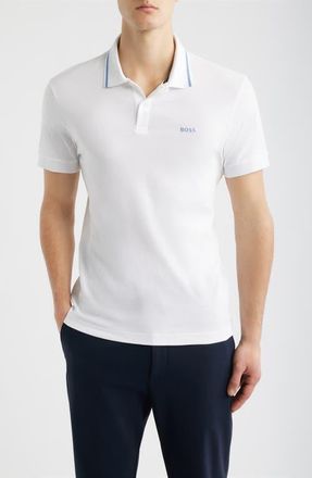 BOSS Paddy Cotton Polo in White at Nordstrom, Size X-Large