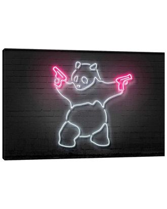 iCanvas Panda With Guns By Octavian Mielu Wall Art