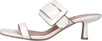 Bibi Lou Heeled Mules - Dames - Muiltjes - Wit - 37 EU - Linnen - Schoenen