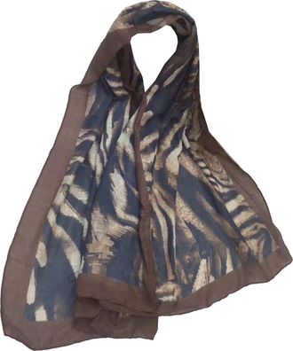 World of Shawls Storm Tiger Print Scarf/Wrap/Shawl (Storm Tiger - Brown)