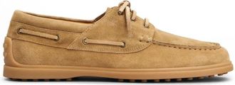 Tod's Su&egrave;de Boot Schoenen - Heren - Bootschoenen - Beige - 41 1/2 EU - Su&egrave;de - Schoenen