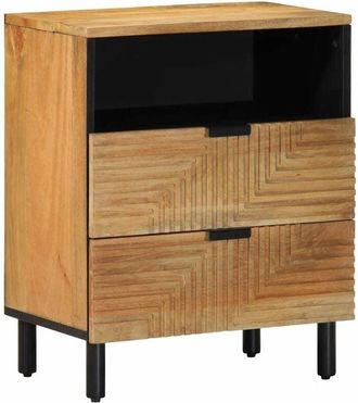 vidaXL Bedside Cabinet Brown 50x33x62 cm Solid Wood Mango Vidaxl