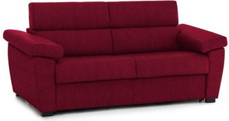 Dmora Sofá cama 2 plazas Quintiliana, Sofá convertible para salón, acolchado, desenfundable, calidad 100% Made in Italy, 205x95 h100 cm, Rojo - Dmora