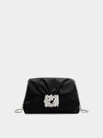 Roger Vivier Efflorescence Mini Clutch in satin