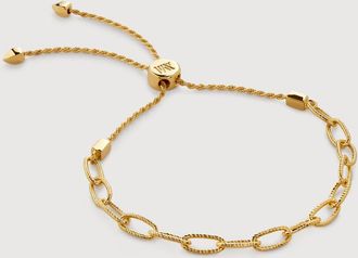Monica Vinader Gold Corda Link Friendship Chain Bracelet