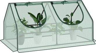 Woltu Woltu Invernadero De Jard&iacute;n Terraza 120x60x60cm Tipo Caseta Tubo De Acero Vivero Casero Con 2 Ventanas Para Cultivo Plantas Flores Tomates Verde