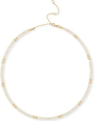 Bony Levy 14K Gold Iris White Opal Beaded Necklace in 18Ky Gold at Nordstrom