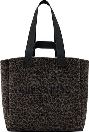AllSaints Izzy Fzzy Leppo Tote Tote Handbags Leopard Brown, Polyester