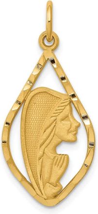 Diamond2Deal 14k Yellow Gold Blessed Mary Charm
