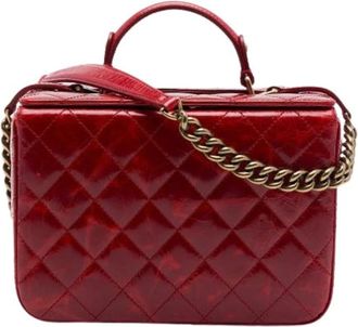 Chanel Pre-owned Vintage Satchel - Dames - Vintage Handtas - Rood - ONE Size - Leer - Vintage