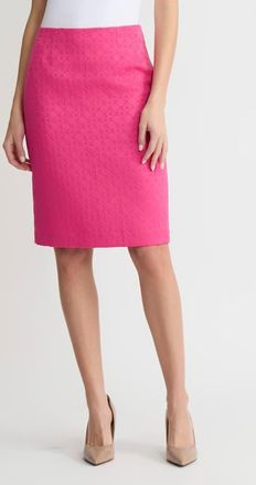 Kasper Textured Zip Pencil Skirt in Pink Perfection at Nordstrom, Size 12