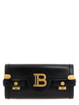 Balmain Black Calfskin Clutch Womens Bag