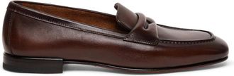 Santoni Leren Loafer - Heren - Loafers - Bruin - 39 EU - Leer - Schoenen