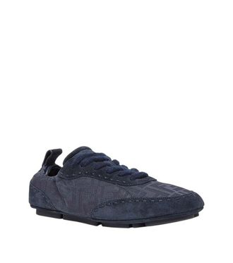Fendi Dark Blue Lace-up Sneakers
