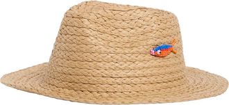 Steve Madden Beaded Sardine Straw Panama Hat in Tan at Nordstrom Rack