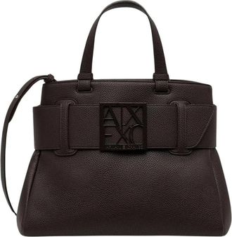 A|X Armani Exchange Schoudertas - Dames - Handtassen - Bruin - ONE Size - Leer - Tassen