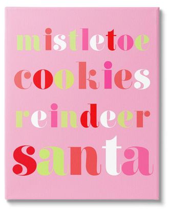Stupell Industries Mistletoe Cookies Reindeer Santa Bold By Lil Rue Wall Art