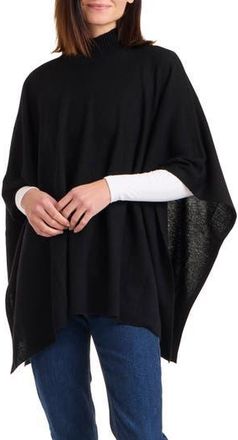Bruno Magli Turtleneck Wool & Cashmere Poncho in Black at Nordstrom Rack