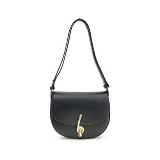 Burberry Black Calf Leather Bos Taurus Shoulder Womens Bag