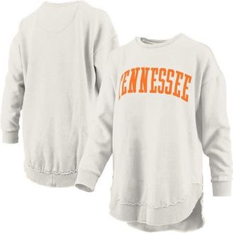 Pressbox Womens Pressbox Oatmeal Tennessee Volunteers Melange Poncho Vintage Fleece Long Sleeve Pullover Sweatshirt at Nordstrom, Size X-Large