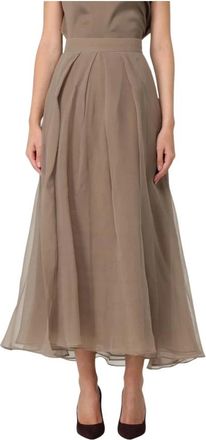 Brunello Cucinelli Dames, Rokken, Grijs, Maat: 2XS