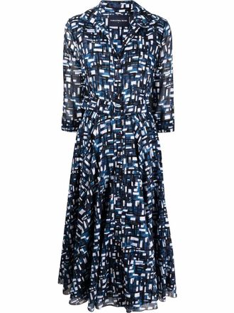 Samantha Sung Chemisier con stampa - Blu