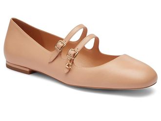 Coach Whitley Leather Mary Jane Womens Flat Shoes Beechwood : 7.5 M