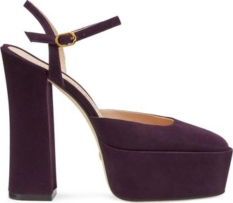 Stuart Weitzman Skyhigh 145 Platform Pumps - Dames - Pumps - Bruin - 41 1/2 EU - Su&egrave;de - Schoenen