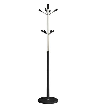 HERDASA Herdasa - Perchero Moderno Mod. 414 Herrajes Cromo Satinado Lacado En Negro, 180 Cm(alto)37 Cm(ancho)37 Cm(largo)