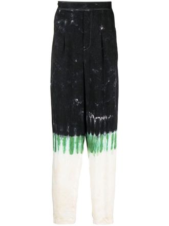 Toga Archives Broek met tie-dye print - Zwart