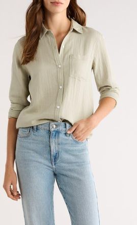 Rails Freeman Cotton Button-Up Shirt in Vintage Sage at Nordstrom, Size Xx-Large