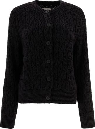 LouLou Cardigan Sean con bottoni - Nero