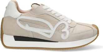 Fred De La Bretoniere Schoenen, Dames, Beige, 40 EU, Yentl Sign Mix Sneakers