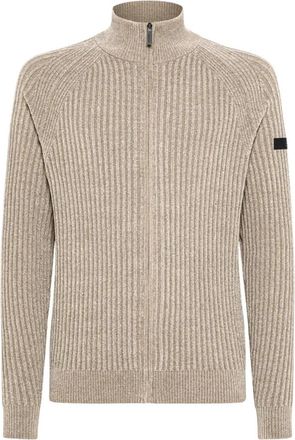Roberto Ricci Design Velvet Rave Full Zip Knit - Heren - Vesten - Bruin - 3XL - Polyester - Truien & Vesten