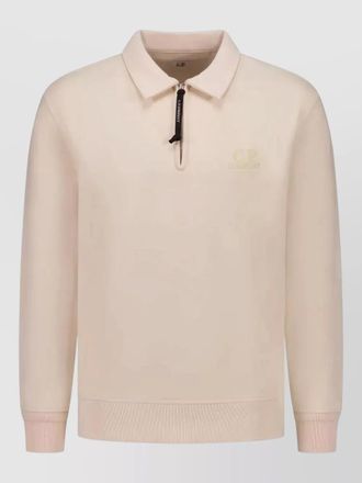 C.P. Company polo collar fleece sweatshirt long sleeves
