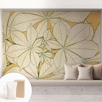 Tulup Carta Da Parati - Murale Alla Moda Decorazione - Camera Da Letto - Con Colla Gratuita Foglie Di Castagno 208x146 Cm