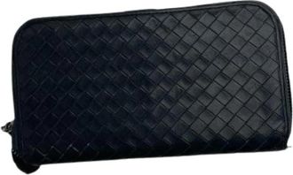 Bottega Veneta Pre-owned Leren Portemonnee - Dames - Vintage Accessoires - Zwart - ONE Size - Leer - Vintage