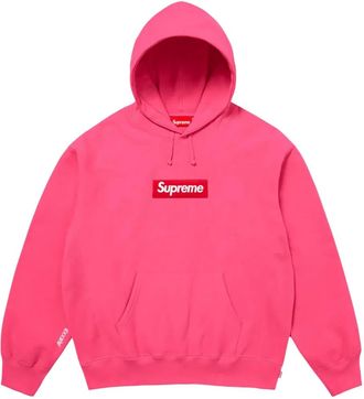SUPREME Felpa con logo e cappuccio - Rosa