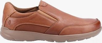 Hush Puppies Mens Hush Puppies AARON Mens Leather Slip-On Shoes Brown - Size: 10