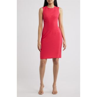 Anne Klein Jewel Neck Sheath Dress in Grenadine at Nordstrom, Size 12