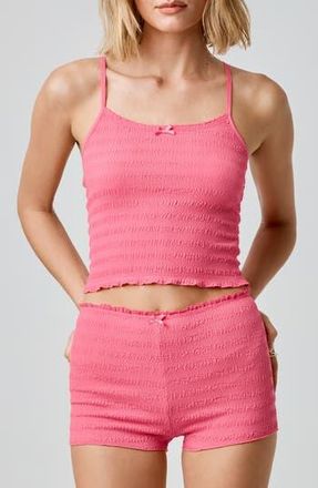 Florence By Mills Seersucker Crop Camisole in Calypso Coral at Nordstrom Rack, Size Xx-Large